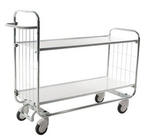 Series 8000 Shelving Trolley – Electrogalvanised Flex Cart with Central Lock – 250 kg Capacity (1395 × 470 × 1120 mm)