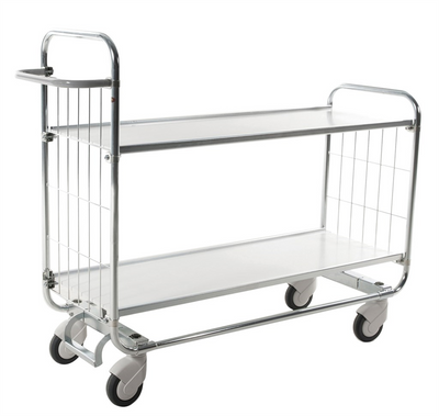Series 8000 Shelving Trolley – Electrogalvanised Flex Cart with Central Lock – 250 kg Capacity (1395 × 470 × 1120 mm)
