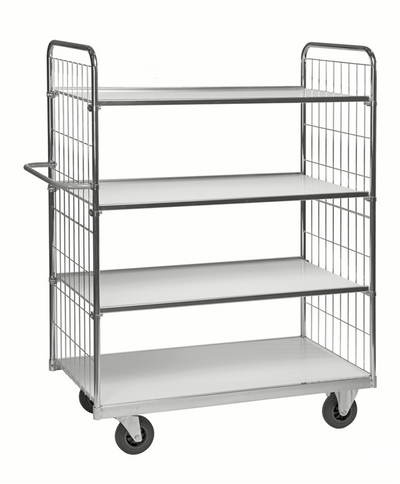 Series 9000 Shelving Trolley – Electrogalvanised – 300 kg Capacity (1190 × 650 × 1695 mm)