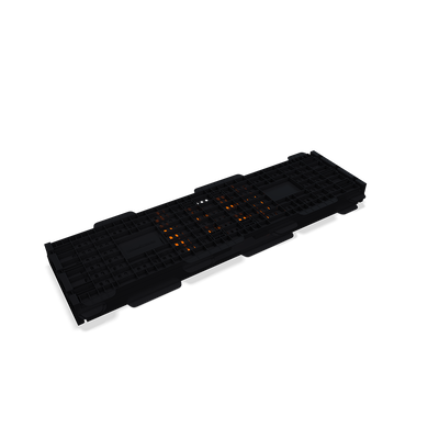 AB Handling PC1210 Plastic Pallet Collar – Black, 1200 x 1000mm, Foldable, Durable Pallet Box Conversion