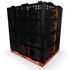 AB Handling PC1210 Plastic Pallet Collar – Black, 1200 x 1000mm, Foldable, Durable Pallet Box Conversion