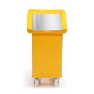 65 litre food approved MDPE ingredients trolley with stainless steel flap lid
