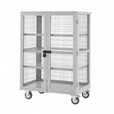 Boxwell Heavy Duty Shelf Truck with Doors 1355 x 900 x 600mm 500kg Capacity