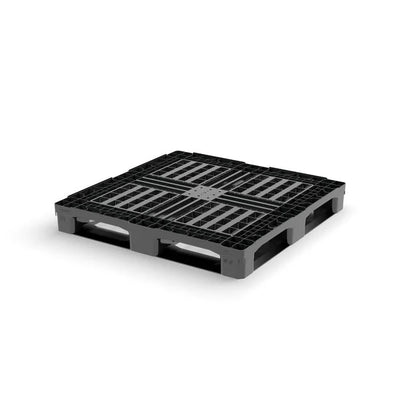 Palette en plastique robuste CP9 1140x1140x150mm – HDPE, plateau ouvert, bord surélevé