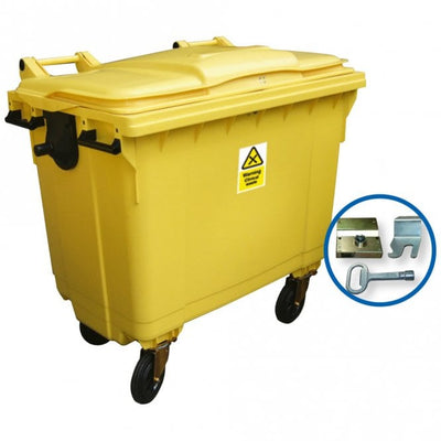 Clinical Waste 4 Wheeled Waste Bin, 660L, 770L & 1100L