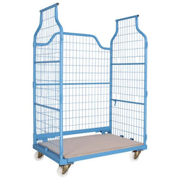Chariot de meubles Corlette 1200x1150x1850mm – Capacité de charge de 800kg, empilable et emboîtable, conteneur à rouleaux en maille