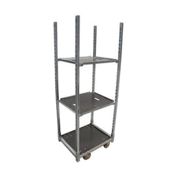 Danish Plant Trolley with 3 Adjustable Shelves – 715x565x1250mm, Galvanized Steel Frame
