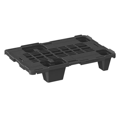 Palette d'affichage en plastique – 600x400x115mm – Empilable – 4 pieds – Charge dynamique de 300kg
