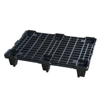 Palette d'affichage en plastique – 800x600x130mm – Empilable – 6 pieds – Charge dynamique de 350kg