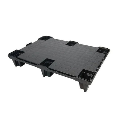 Palette d'affichage en plastique empilable – 800x600x130mm – Plateforme fermée – HDPE – Charge dynamique de 350kg