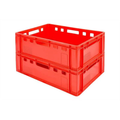 Euro Plastic Stacking Box – E2 Meat Crate – 600x400x200mm – Capacité 40L – HDPE vierge