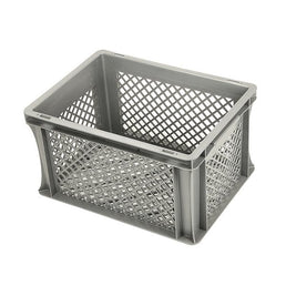 Euro Plastic Stacking Crate – 400x300x220mm – 20L Capacity – Perforated Base and Sides