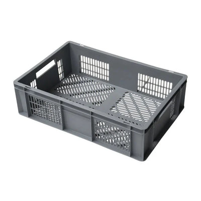 Plateau empilable en plastique Euro – 600x400x170mm – Capacité 30L – Perforé