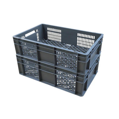 Boîte empilable en plastique Euro – 600x400x200mm – 40 Litres – Perforée