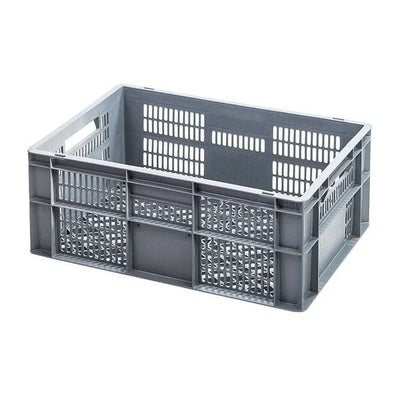 Boîte empilable en plastique Euro – 600x400x240mm – 47L – Perforée – Légère