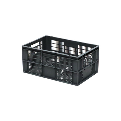 Boîte empilable en plastique Euro – 600x400x270mm – 52L – Perforée