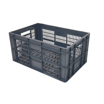 Boîte empilable en plastique Euro – 600x400x290mm – 55L – Perforée