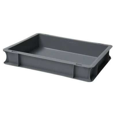 Plateau empilable en plastique Euro – 400x300x70mm – Capacité 6L – Base et côtés fermés