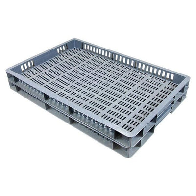 Plateau empilable en plastique Euro – 600x400x50mm – Capacité 8L – Base et côtés perforés