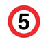 5MPH Speed Limit Floor Marker Graphic Sign – 430mm Diameter Slip Resistant Graphic