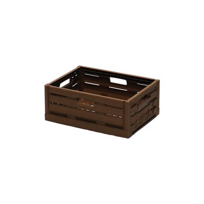 Caisse pliante avec aspect bois – 400x300x163mm – Légère et durable