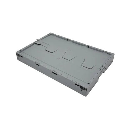 Caisse en plastique pliable avec couvercle – 600x400x320mm – 59L – Côtés et base fermés