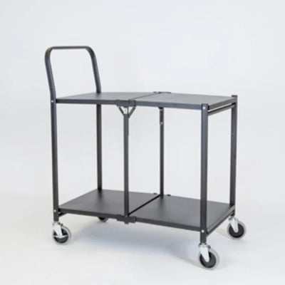 Chariot Pliable – 860x490x1005mm – 2 Niveaux, Étagères Solides, Pliable, Capacité de 100kg