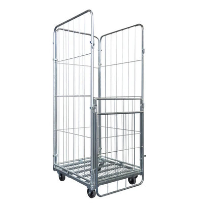 Conteneur à linge en acier – 800x720x1800mm, électro-galvanisé avec porte avant à charnières