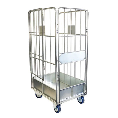 Conteneur à rouleaux de linge – 720x900x1750mm, cadre tubulaire à 4 côtés, capacité de 500kg