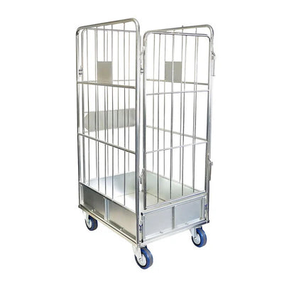 Conteneur à rouleaux de linge – 720x900x1750mm, cadre tubulaire à 4 côtés, capacité de 500kg
