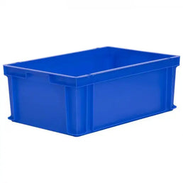 43.8 Litre Euro Stacking Box 600 x 400 x 220 mm Polypropylene Solid Plastic Storage Container