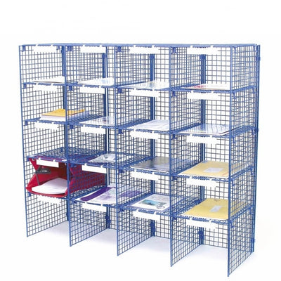 Free-Standing Mailroom Wire Sorting Unit – 20 Compartments – 1219 x 381 x 1067mm