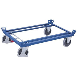 Metal Dolly – 1270x870mm – Open Base, 500kg Capacity, TPR Wheels, Central Brake