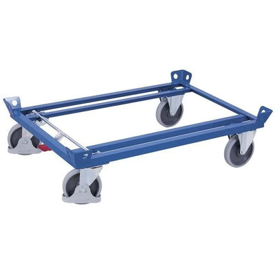 Dolly en métal – 1270x870mm – Base ouverte, capacité de 500kg, roues TPR, frein central