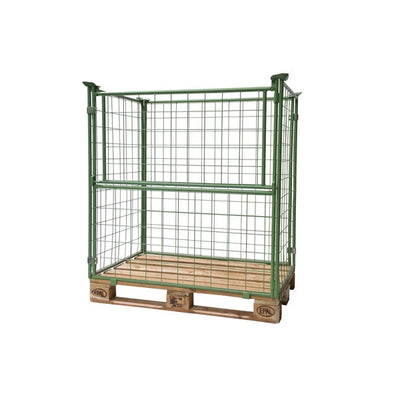 Collier de palette en fil pliant – 1200x800x1200mm – Vert – Convertisseur de palette Euro