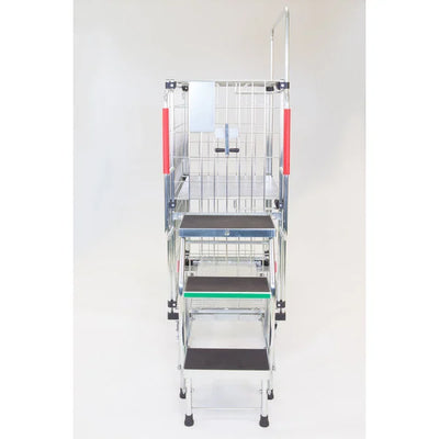 Chariot de prélèvement de commandes - 1600x640x1800mm - Marches pliantes - Capacité de 450kg