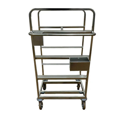 Chariot de prélèvement de commandes - 590x615x1170mm - Sans boîtes - Acier BZP avec roulettes pivotantes