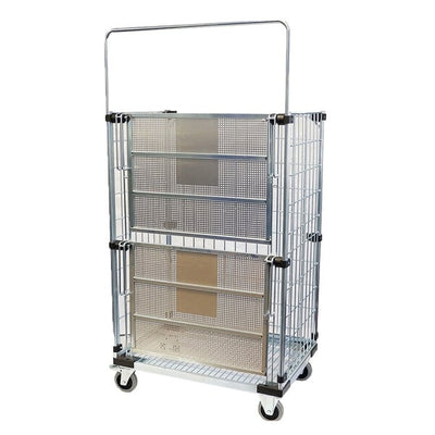 Chariot de prélèvement de commandes - 900x640x1800mm - Étagères pliantes - Capacité de 450kg