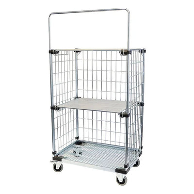 Chariot de prélèvement de commandes - 900x640x1800mm - Étagères pliantes - Capacité de 450kg