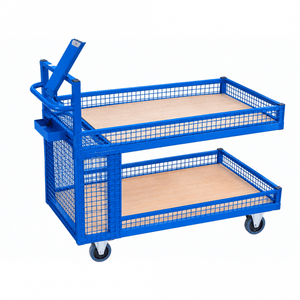 Order Picking Trolley with Mesh Lip, 240kg Capacity - 605 x 1235mm