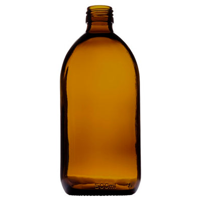 500ml Amber Medical Round Bottle – UV-Protective Glass Bottle for Pharmaceuticals & Cosmetics