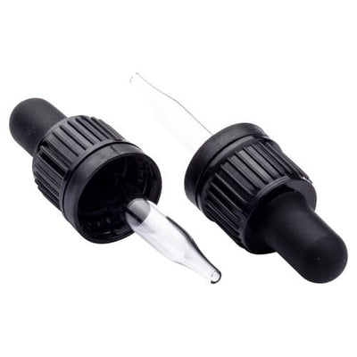 10ml Black Pipette Assembly – Dropper for Glass Bottles