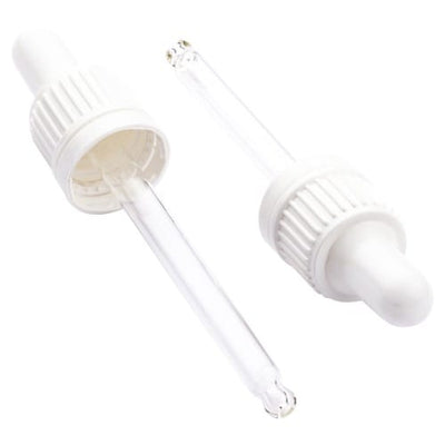 50ml White Tamper Evident Pipette – Dropper Assembly for Glass Bottles