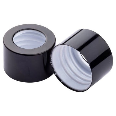 28mm Gloss Black Collar Hole Cap – Diffuser Bottle Closure