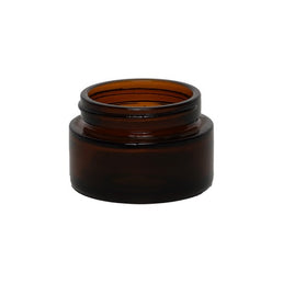 20ml Amber Squat Glass Jar – UV Protective Cosmetic & Pharmaceutical Container – 46.5mm Diameter