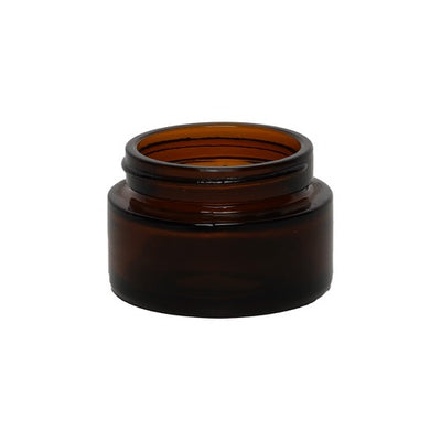 20ml Amber Squat Glass Jar – UV Protective Cosmetic & Pharmaceutical Container – 46.5mm Diameter