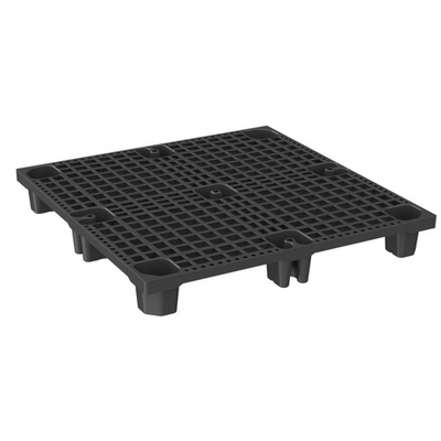 Palette 1100x1100x145mm – Plastique PE, empilable, plate-forme ouverte, bord surélevé
