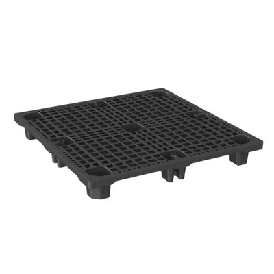 Palette 1140x1140x145mm – Plastique PE, empilable, plate-forme ouverte avec bord surélevé