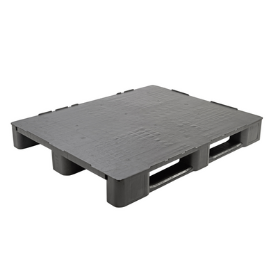 Palette en plastique avec plateau fermé - 1200x1000x145mm, bord surélevé