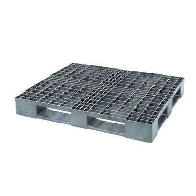 Palette en plastique robuste – 1200x1000x150mm – Plateforme ouverte, 5 patins, plastique PO